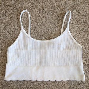 NWOT Altar'd State White Soft Ribbed Bra Size Small/32-34 A/B